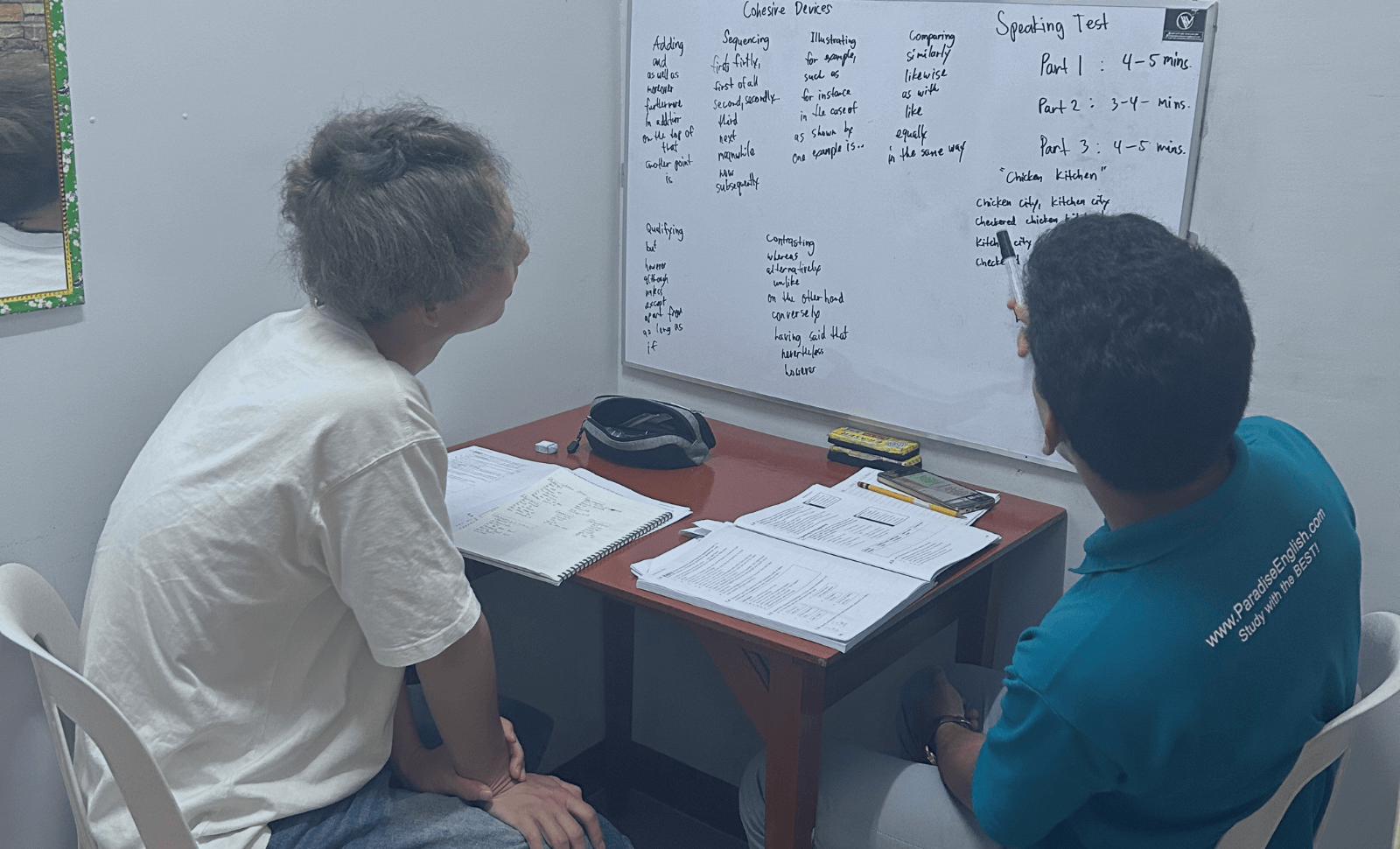 マンツーマン英語レッスン風景