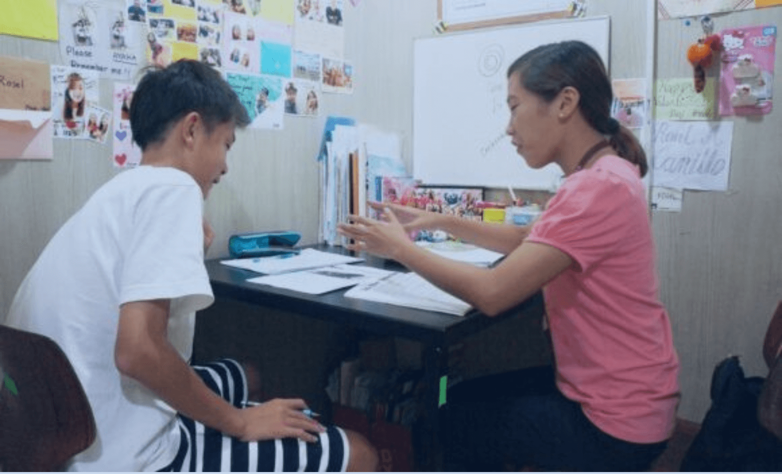 マンツーマン英語レッスン風景