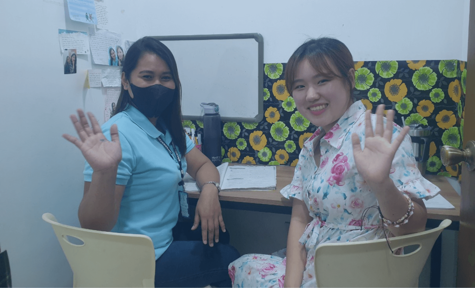 マンツーマン英語レッスン風景