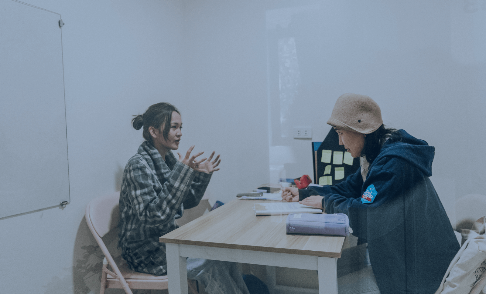 マンツーマン英語レッスン風景