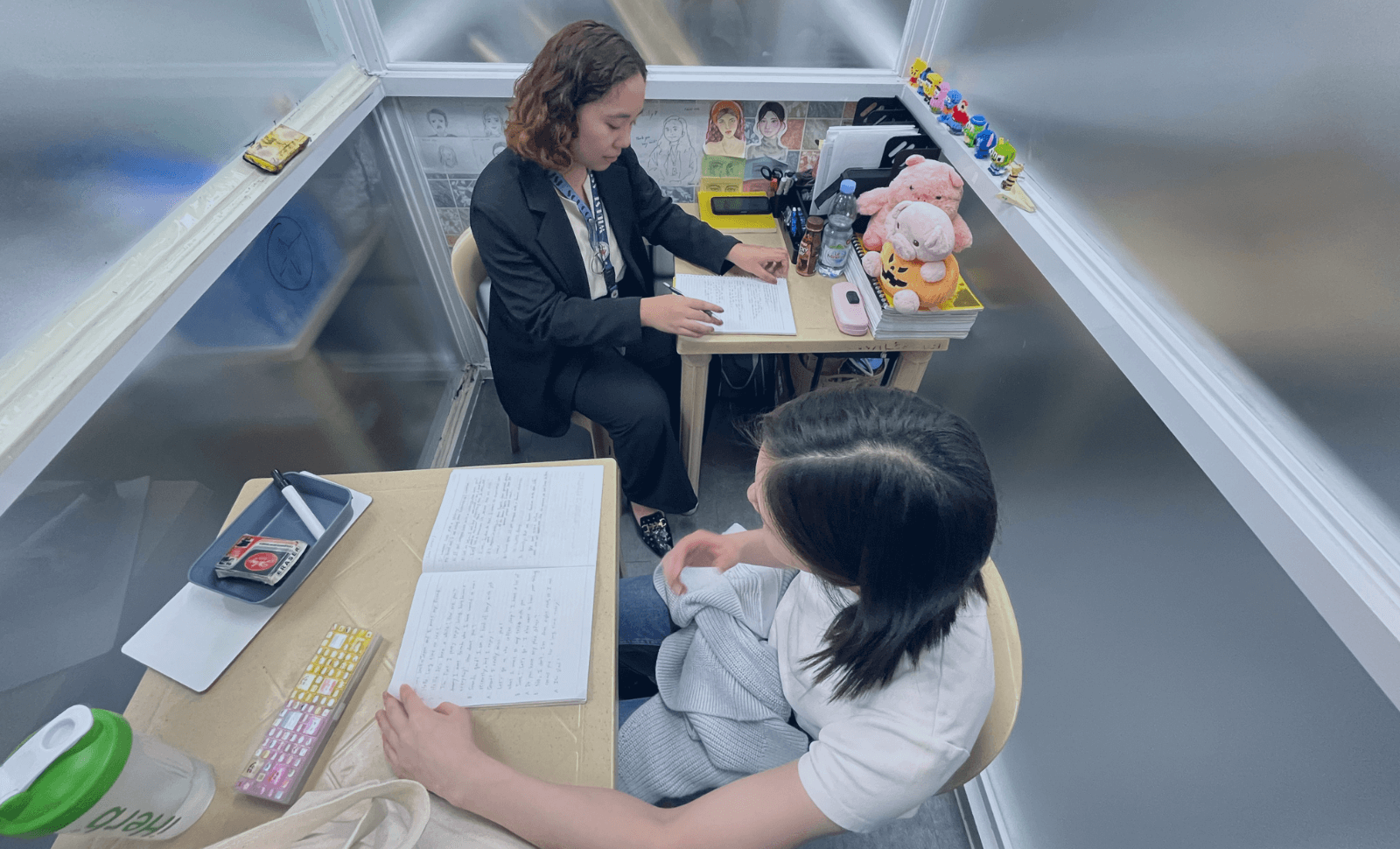 マンツーマン英語レッスンの様子