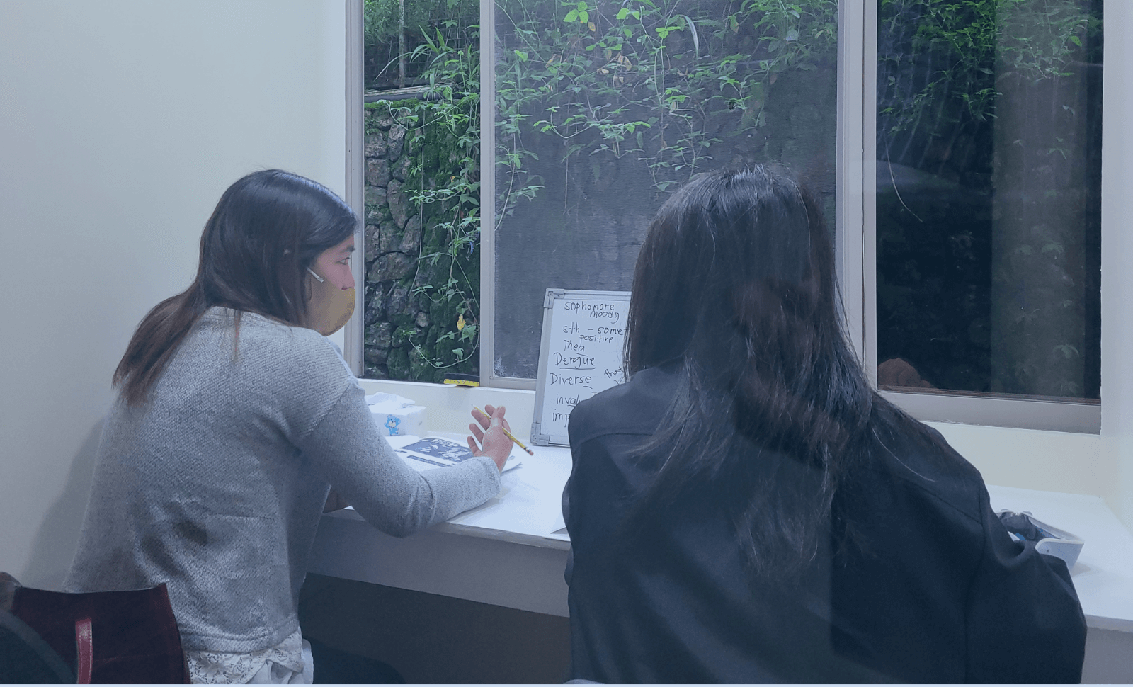 マンツーマン英語レッスン風景