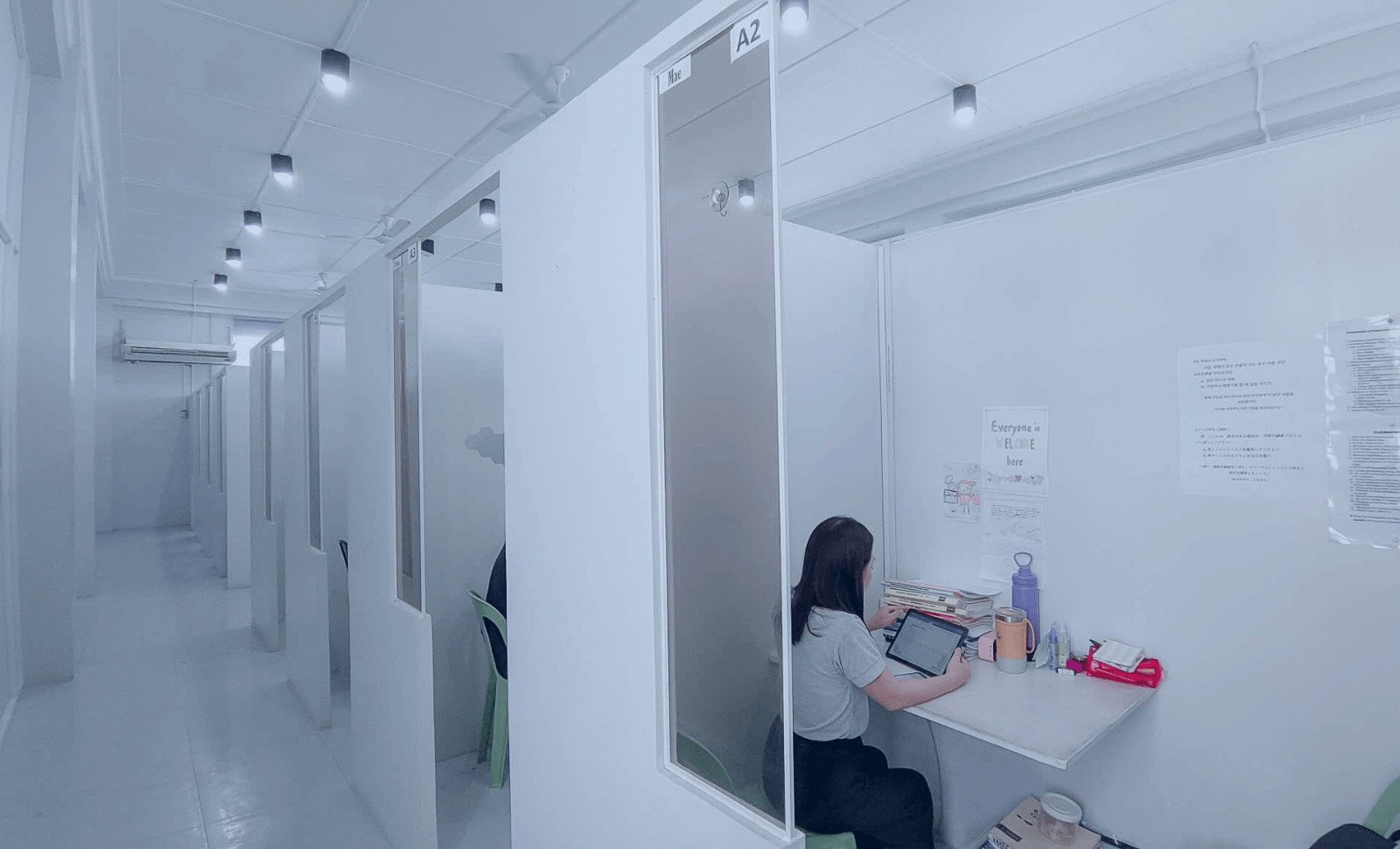 マンツーマン英語レッスン風景